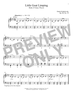 The Little Goat Limping, Op. 89, No. 19 von Dmitri Kabalevsky (Download) 