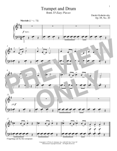 Trumpet And Drum, Op. 89, No. 20 von Dmitri Kabalevsky (Download) 