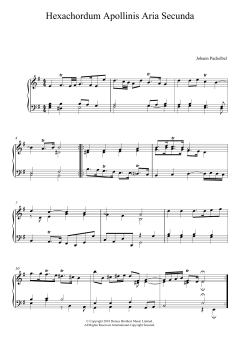 Hexachordum Apollinis: Aria Secunda von Johann Pachelbel (Download) 