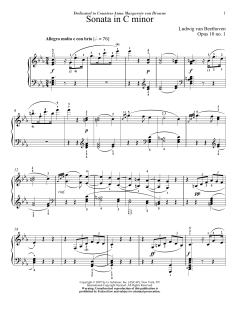 Piano Sonata No. 5 In C Minor, Op. 10, No. 1 von Ludwig van Beethoven (Download) 