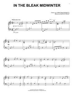 In The Bleak Midwinter [Jazz version] von Gustav Holst (Download) 