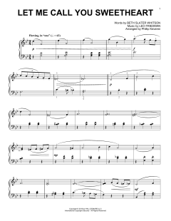 Let Me Call You Sweetheart [Jazz version] von Beth Slater Whitson (Download) 
