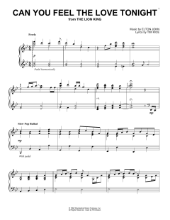 Can You Feel The Love Tonight von Elton John (Download) 