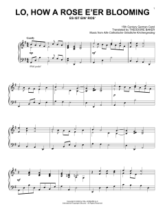 Lo, How A Rose E'er Blooming von Theodore Baker (Download) 