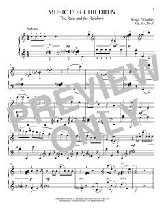 The Rain And The Rainbow, Op. 65, No. 8 von Sergei Prokofiev (Download) 