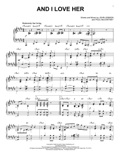 And I Love Her [Jazz version] von The Beatles (Download) 