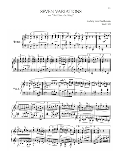 7 Variations On God Save The King, WoO 78 (Download) 
