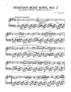 Venetian Boat Song, Op. 30, No. 6 (Download) 