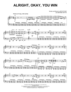 Alright, Okay, You Win [Jazz version] von Peggy Lee (Download) 