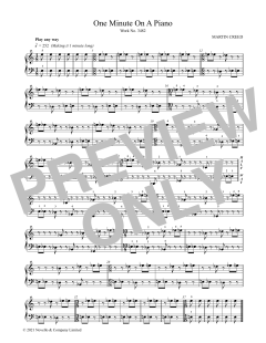 One Minute On A Piano von Martin Creed (Download) 