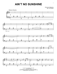 Ain't No Sunshine [Classical version] von Bill Withers (Download) 