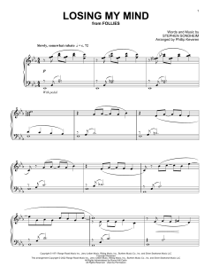 Losing My Mind von Stephen Sondheim (Download) 