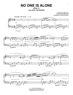 No One Is Alone - Part I von Stephen Sondheim (Download) 