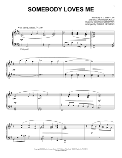 Somebody Loves Me von George Gershwin (Download) 