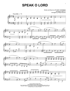 Speak O Lord [Classical version] von Keith Getty (Download) 