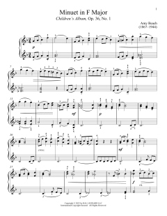 Minuet von Amy Marcy Beach (Download) 