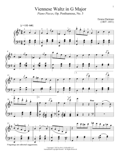 Viennese Waltz in G Major von Emma Hartmann (Download) 