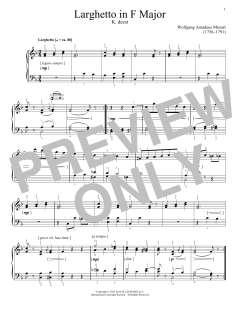 Larghetto in F Major, K. deest (Download) 