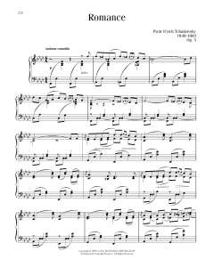 Romance, Op. 5 von Pyotr Il'yich Tchaikovsky (Download) 