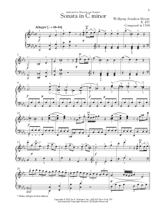 Piano Sonata In C Minor, K. 457 von Wolfgang Amadeus Mozart (Download) 