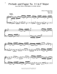 Prelude And Fugue In F Major, BWV 856 (Download) 