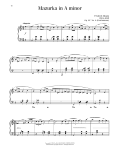 Mazurka, Op. 67, No. 4 von Frédéric Chopin (Download) 