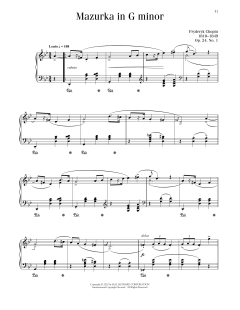 Mazurka, Op. 24, No. 1 von Frédéric Chopin (Download) 