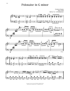 Polonaise In G Minor, KK IIa, No. 1 von Frédéric Chopin (Download) 