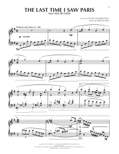 The Last Time I Saw Paris von Jerome Kern (Download) 