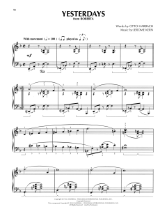 Yesterdays von Jerome Kern (Download) 