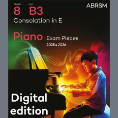Consolation in E (Grade 8, list B3, from the ABRSM Piano Syllabus 2025 & 2026) (Download) 