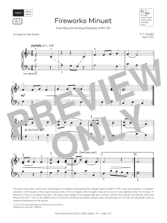 Fireworks Minuet (Grade 1, list A1, from the ABRSM Piano Syllabus 2025 & 2026) von G. F. Handel (Download) 