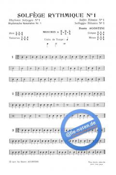 Rhythmische Notenlehre Band 1 von Dante Agostini 