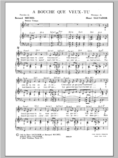 A Bouche Que Veux-Tu von Henri Salvador (Download) 