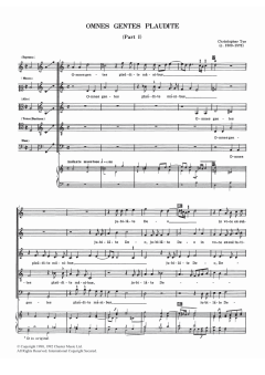 Omnes Gentes Plaudite (Parts I And II) von Christopher Tye (Download) 