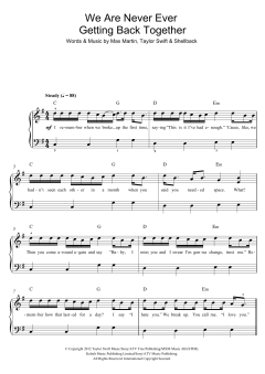 We Are Never Ever Getting Back Together von Taylor Swift (Download) 