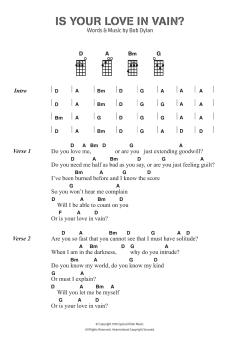 Is Your Love In Vain von Bob Dylan (Download) 