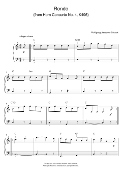 Rondo from Horn Concerto No.4, K495 von Wolfgang Amadeus Mozart (Download) 