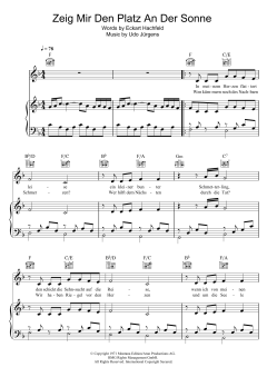 Zeig Mir Den Platz An Der Sonne von Udo Jürgens (Download) 