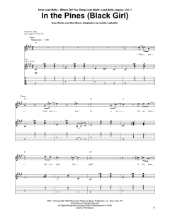 In The Pines (Black Girl) von Huddie Ledbetter (Download) 