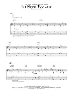 It's Never Too Late von Tommy Emmanuel (Download) 