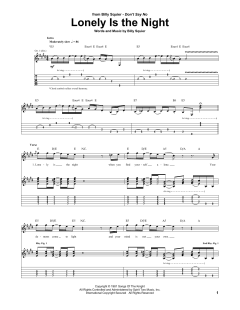 Lonely Is The Night von Billy Squier (Download) 