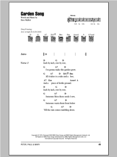 Garden Song von Peter, Paul & Mary (Download) 