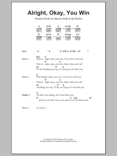 Alright, Okay, You Win von Peggy Lee (Download) 