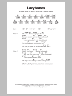 Lazybones von Hoagy Carmichael (Download) 