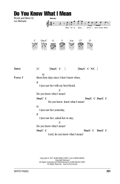 Do You Know What I Mean (Download) 
