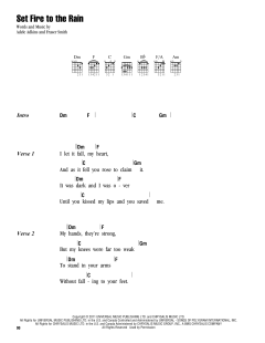 Set Fire To The Rain von Adele (Download) 