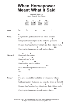 When Horsepower Meant What It Said von Sandi Thom (Download) 