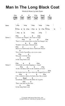 Man In The Long Black Coat von Bob Dylan (Download) 