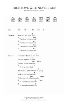 True Love Will Never Fade von Mark Knopfler (Download) 